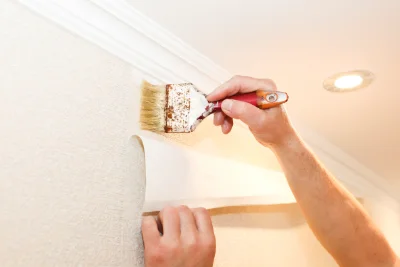 Pose de papier peint à Montcarra — revêtements muraux et toiles de verre